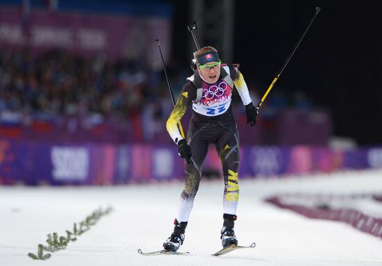 2014 Winter Olympics. Biathlon. Women. Sprint race