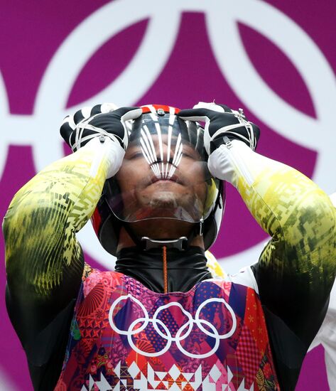 2014 Winter Olympics. Luge. Men. Day Two