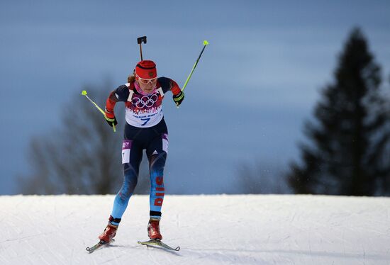 2014 Winter Olympics. Biathlon. Women. Sprint race
