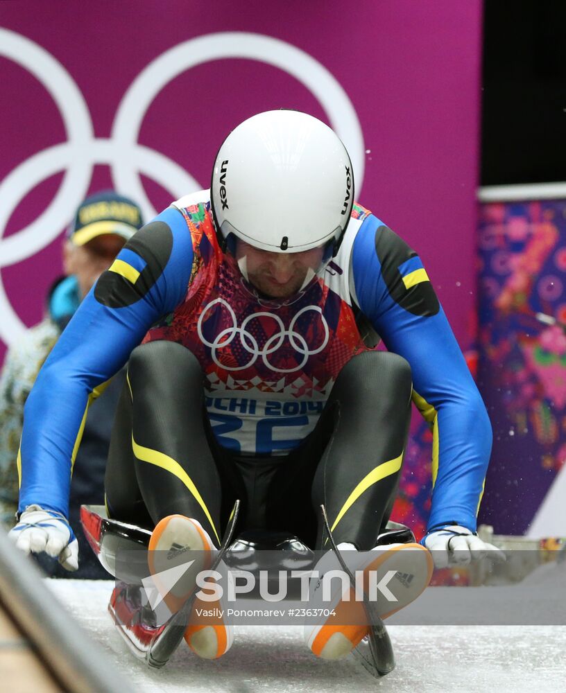 2014 Winter Olympics. Luge. Men. Day Two