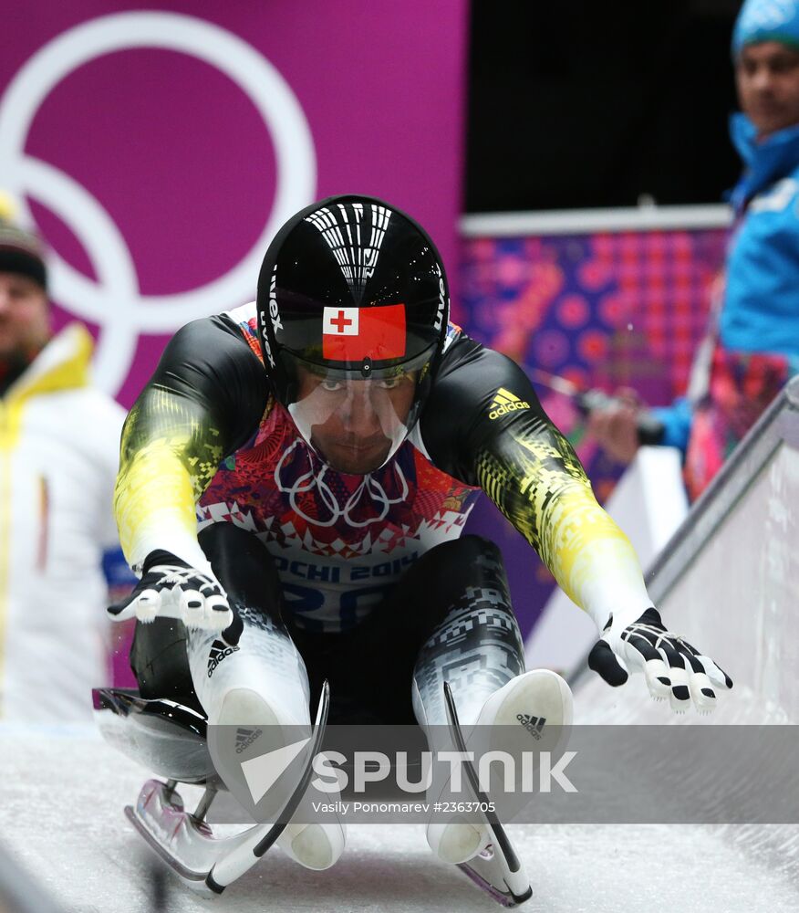 2014 Winter Olympics. Luge. Men. Day Two