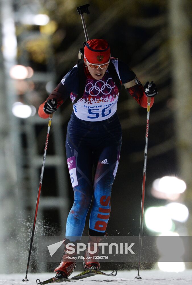 2014 Olympics. Biathlon. Women. Sprint race