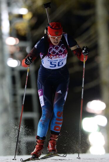 2014 Olympics. Biathlon. Women. Sprint race