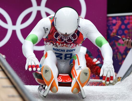 2014 Winter Olympics. Luge. Men. Day Two