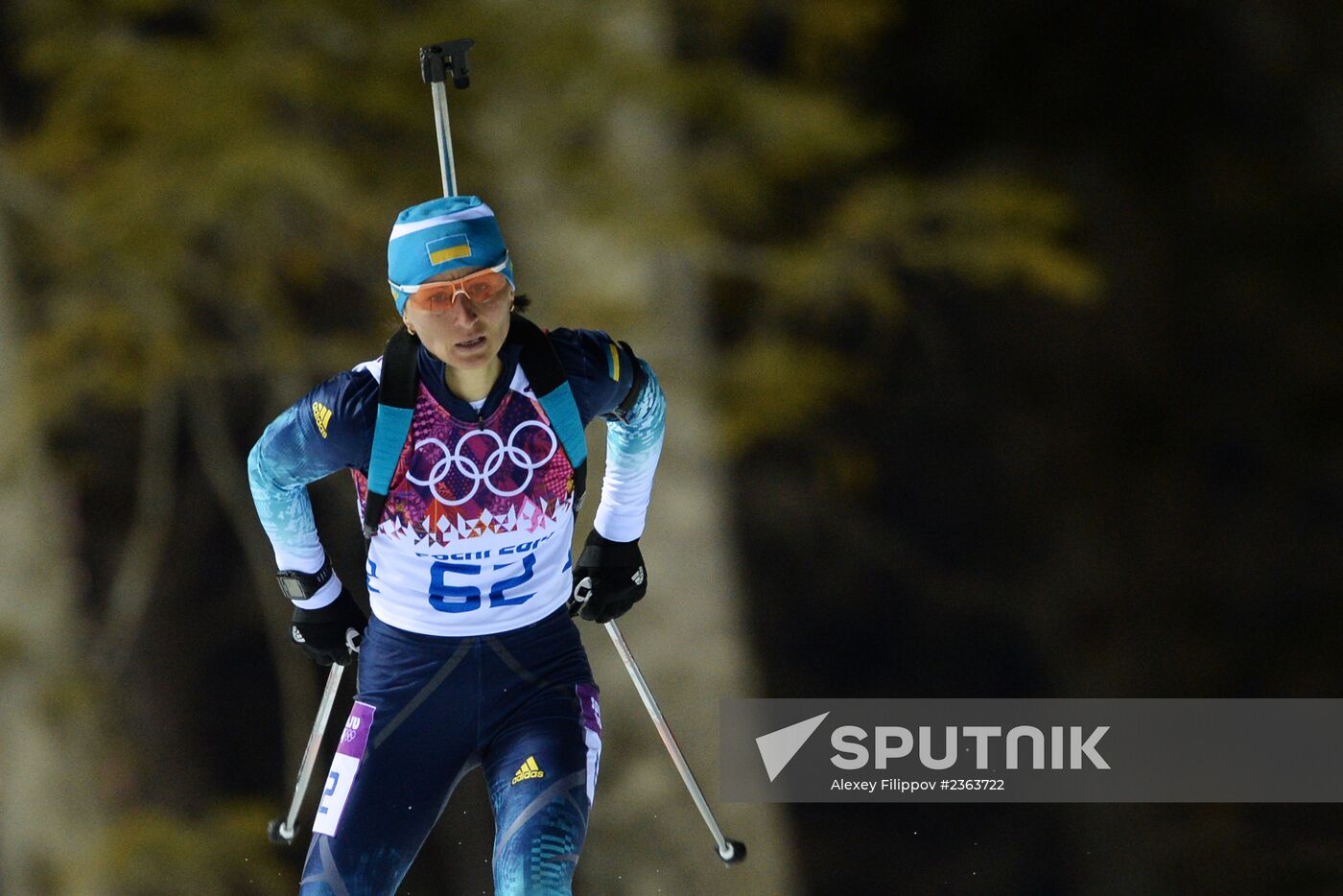2014 Winter Olympics. Biathlon. Women. Sprint race