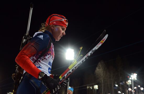 2014 Winter Olympics. Biathlon. Women. Sprint race