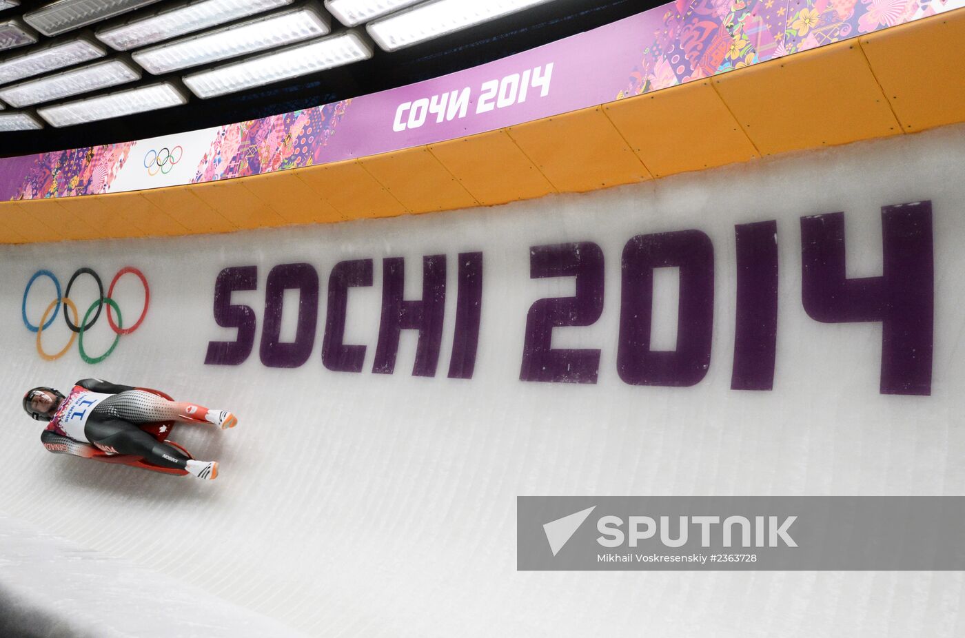 2014 Winter Olympics. Luge. Men. Day Two