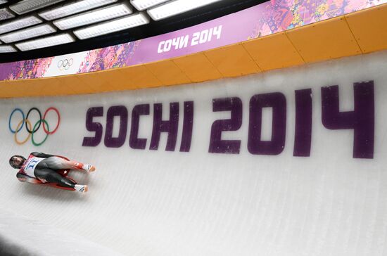 2014 Winter Olympics. Luge. Men. Day Two