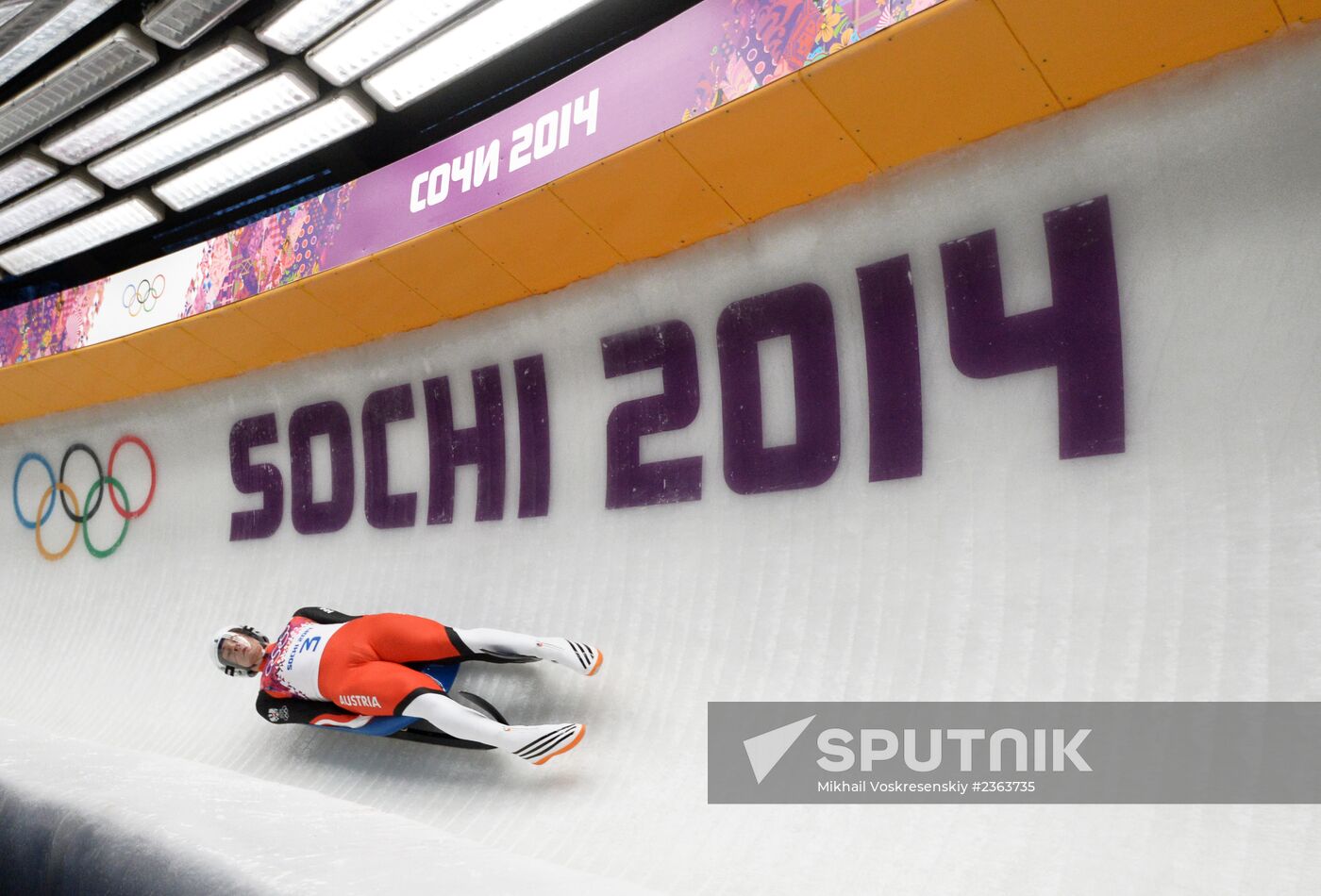 2014 Winter Olympics. Luge. Men. Day Two