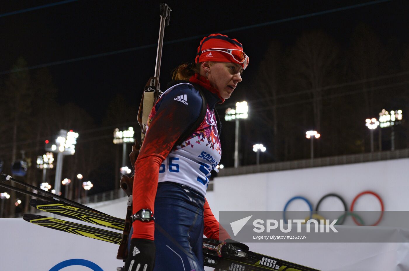2014 Olympics. Biathlon. Women. Sprint race
