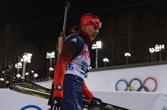 2014 Olympics. Biathlon. Women. Sprint race