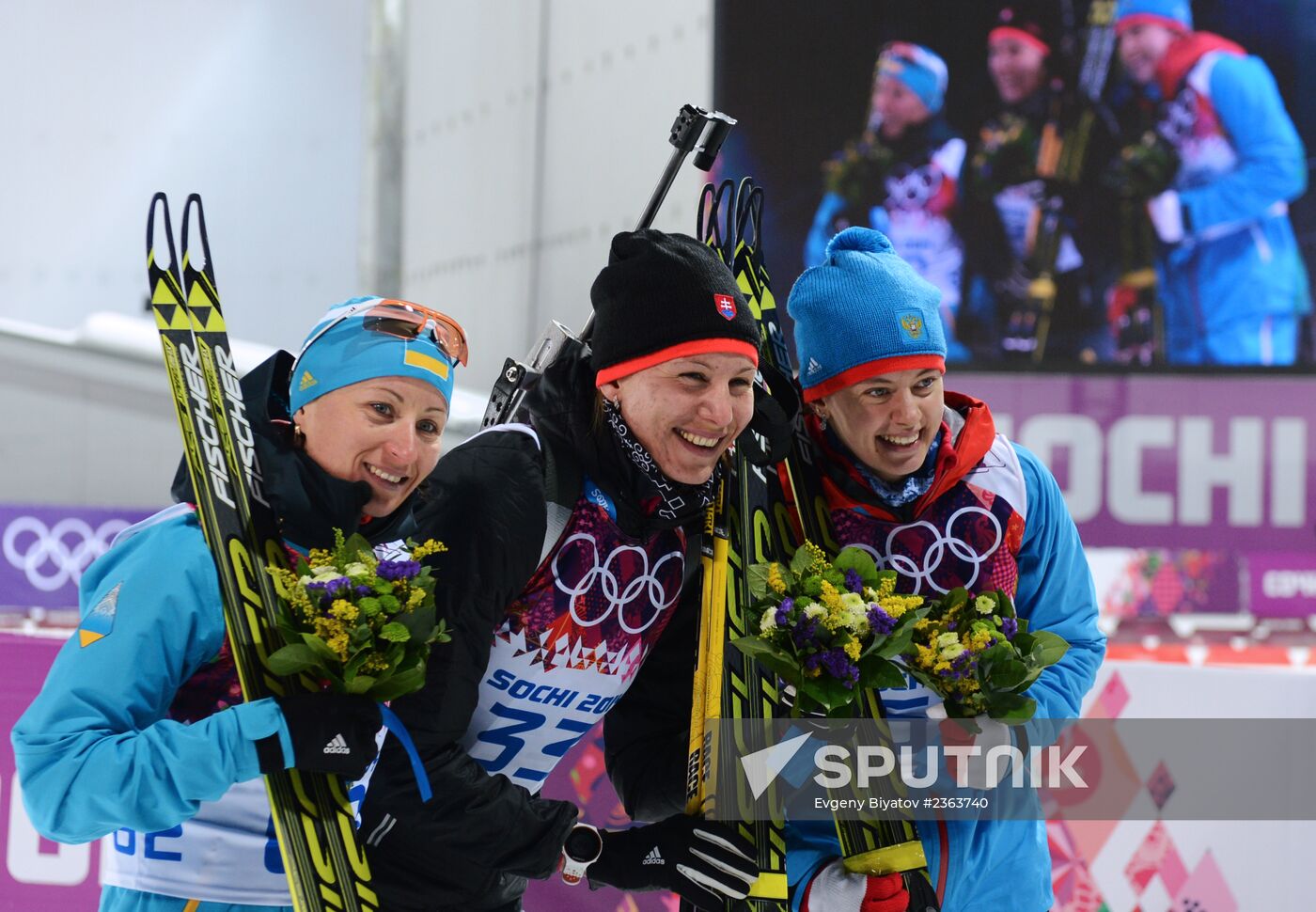 2014 Winter Olympics. Biathlon. Women. Sprint race