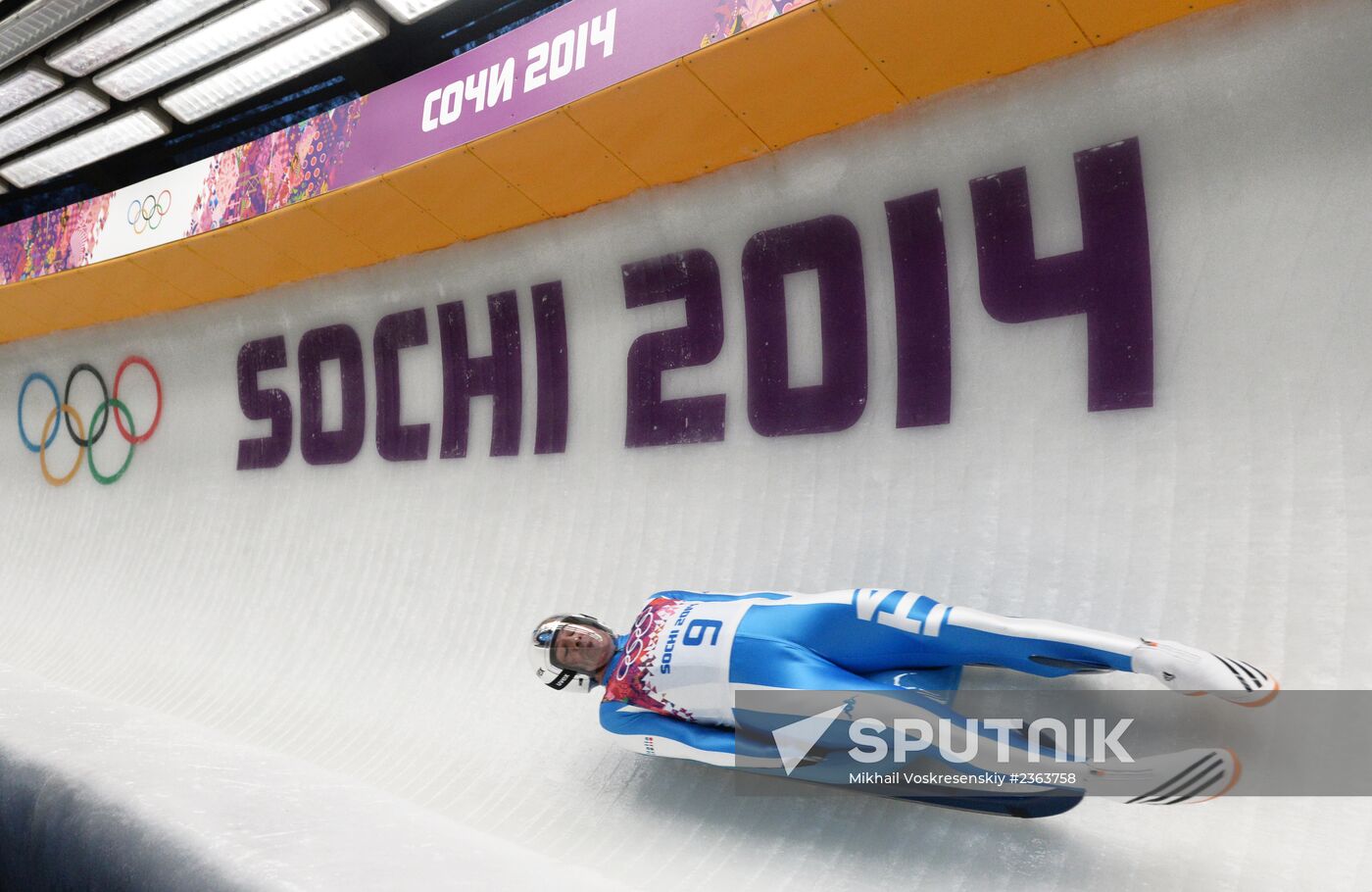 2014 Winter Olympics. Luge. Men. Day Two