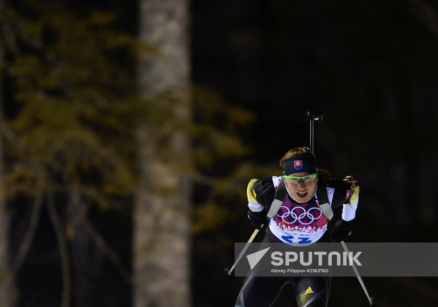 2014 Winter Olympics. Biathlon. Women. Sprint race