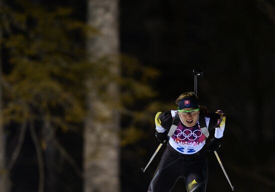 2014 Winter Olympics. Biathlon. Women. Sprint race