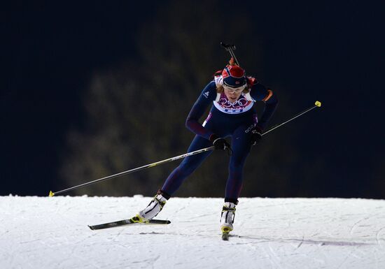 2014 Winter Olympics. Biathlon. Women. Sprint race