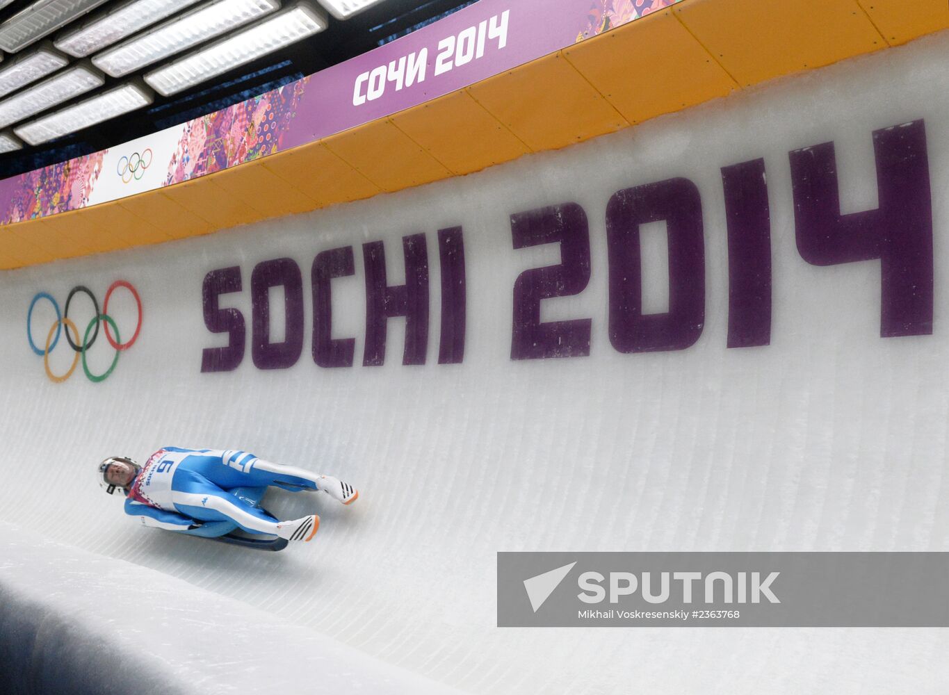2014 Winter Olympics. Luge. Men. Day Two