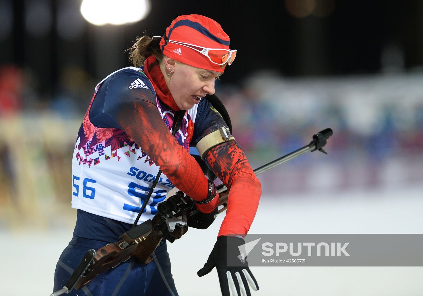 2014 Olympics. Biathlon. Women. Sprint race