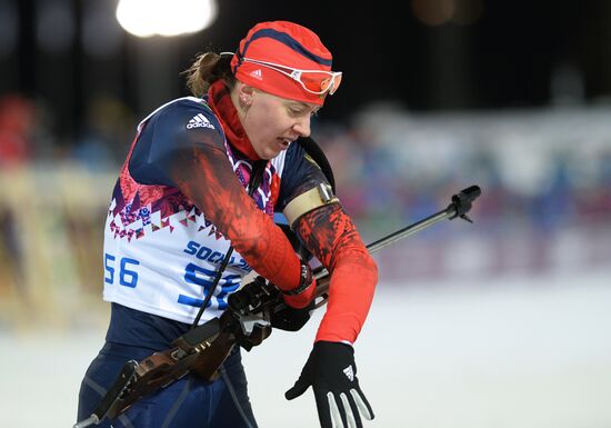 2014 Olympics. Biathlon. Women. Sprint race