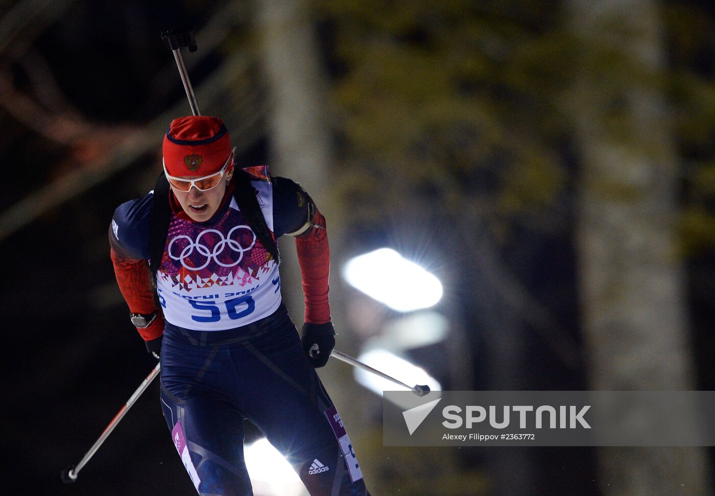 2014 Olympics. Biathlon. Women. Sprint race