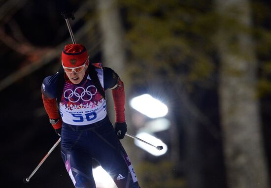 2014 Olympics. Biathlon. Women. Sprint race