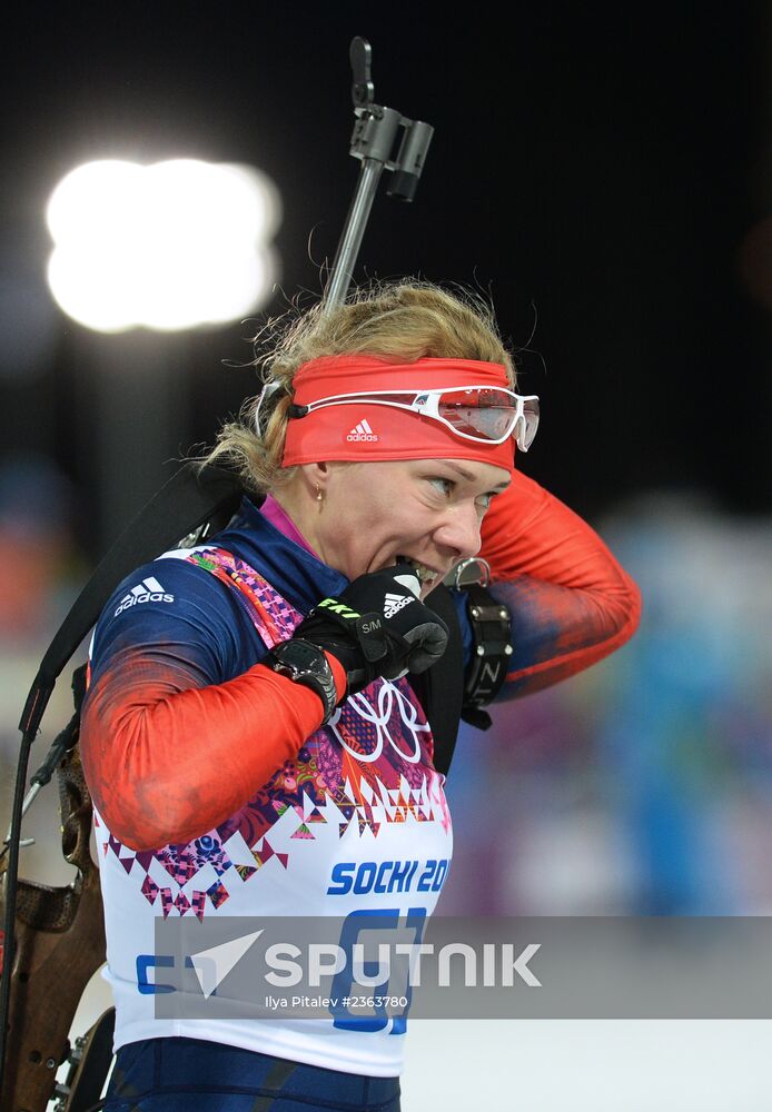 2014 Winter Olympics. Biathlon. Women. Sprint race