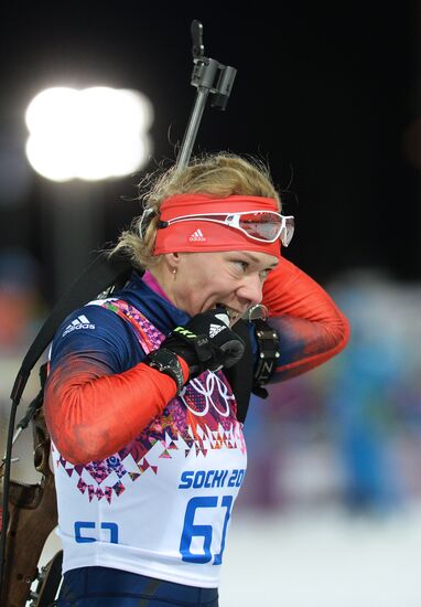 2014 Winter Olympics. Biathlon. Women. Sprint race