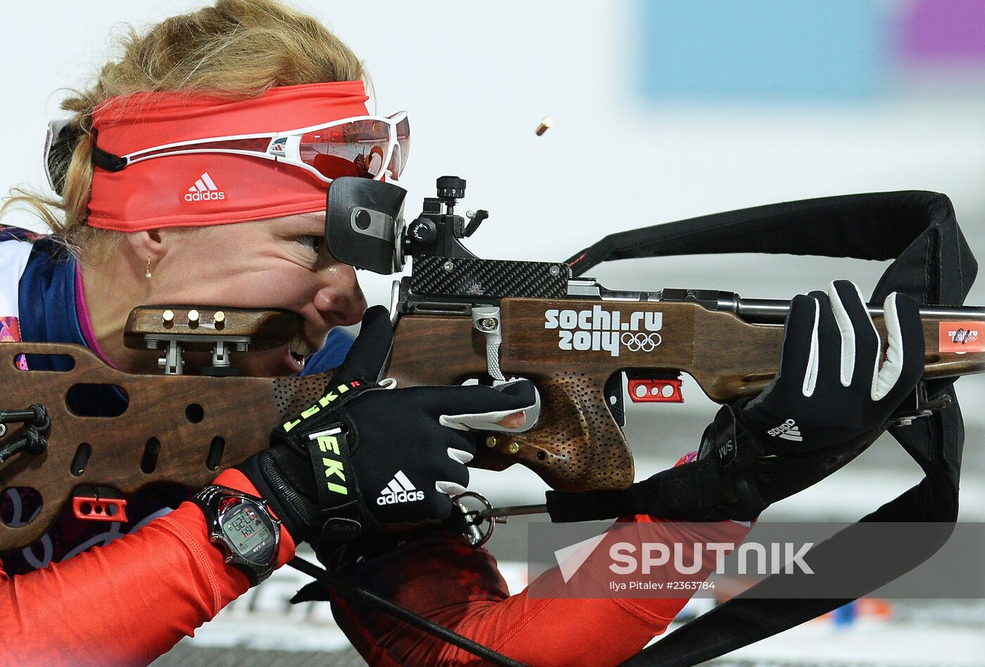 2014 Winter Olympics. Biathlon. Women. Sprint race