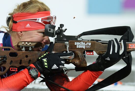 2014 Winter Olympics. Biathlon. Women. Sprint race