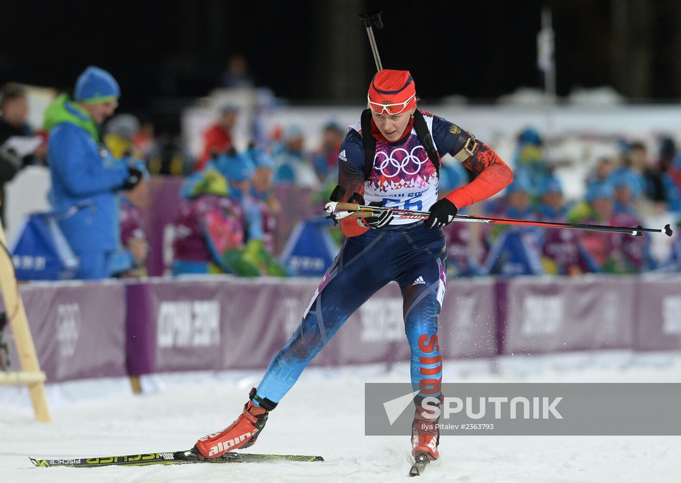 2014 Winter Olympics. Biathlon. Women. Sprint race
