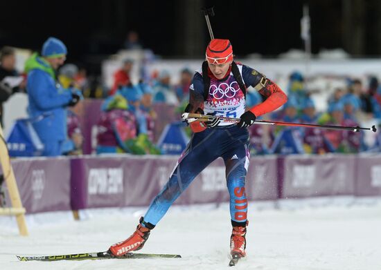 2014 Winter Olympics. Biathlon. Women. Sprint race