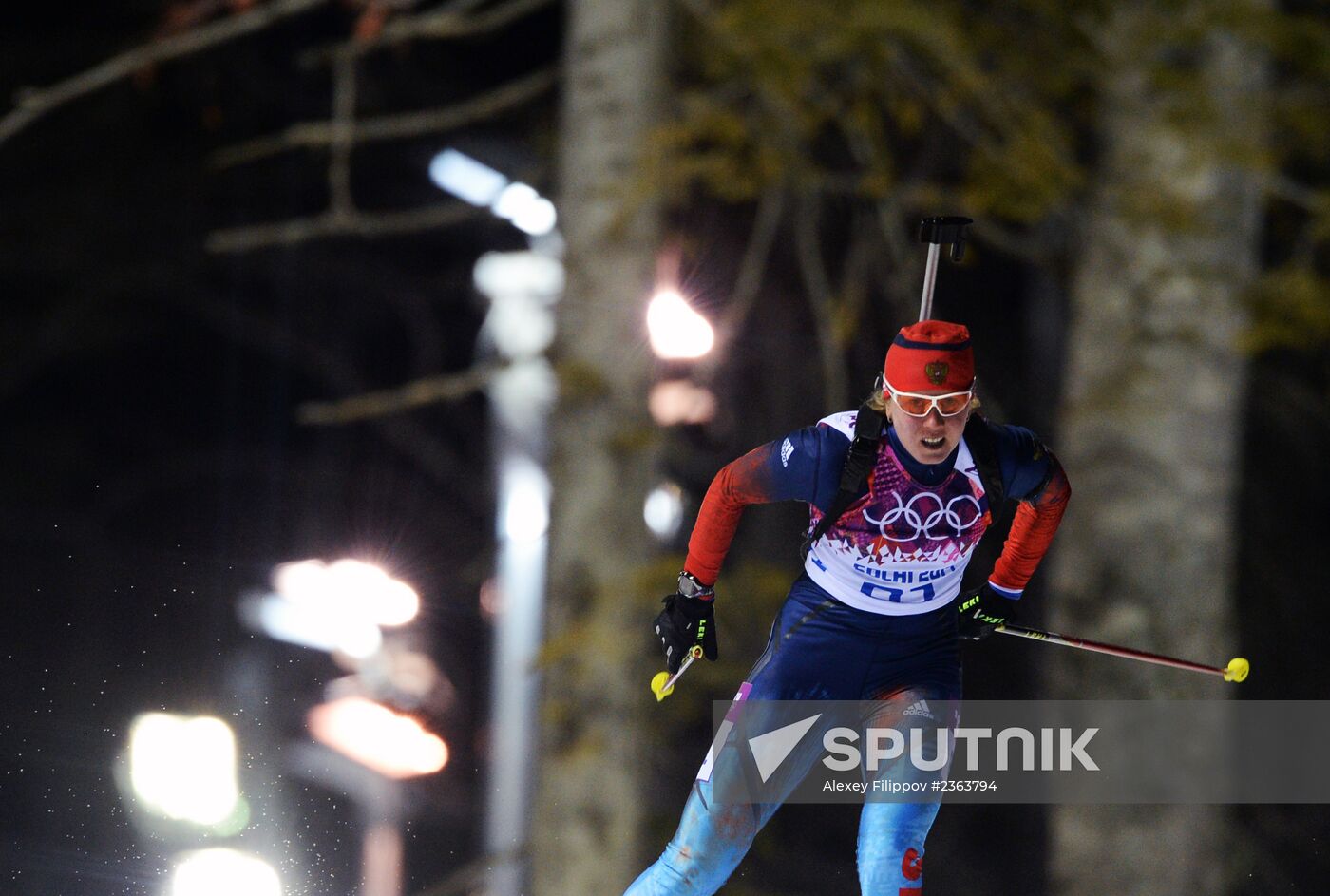 2014 Olympics. Biathlon. Women. Sprint race