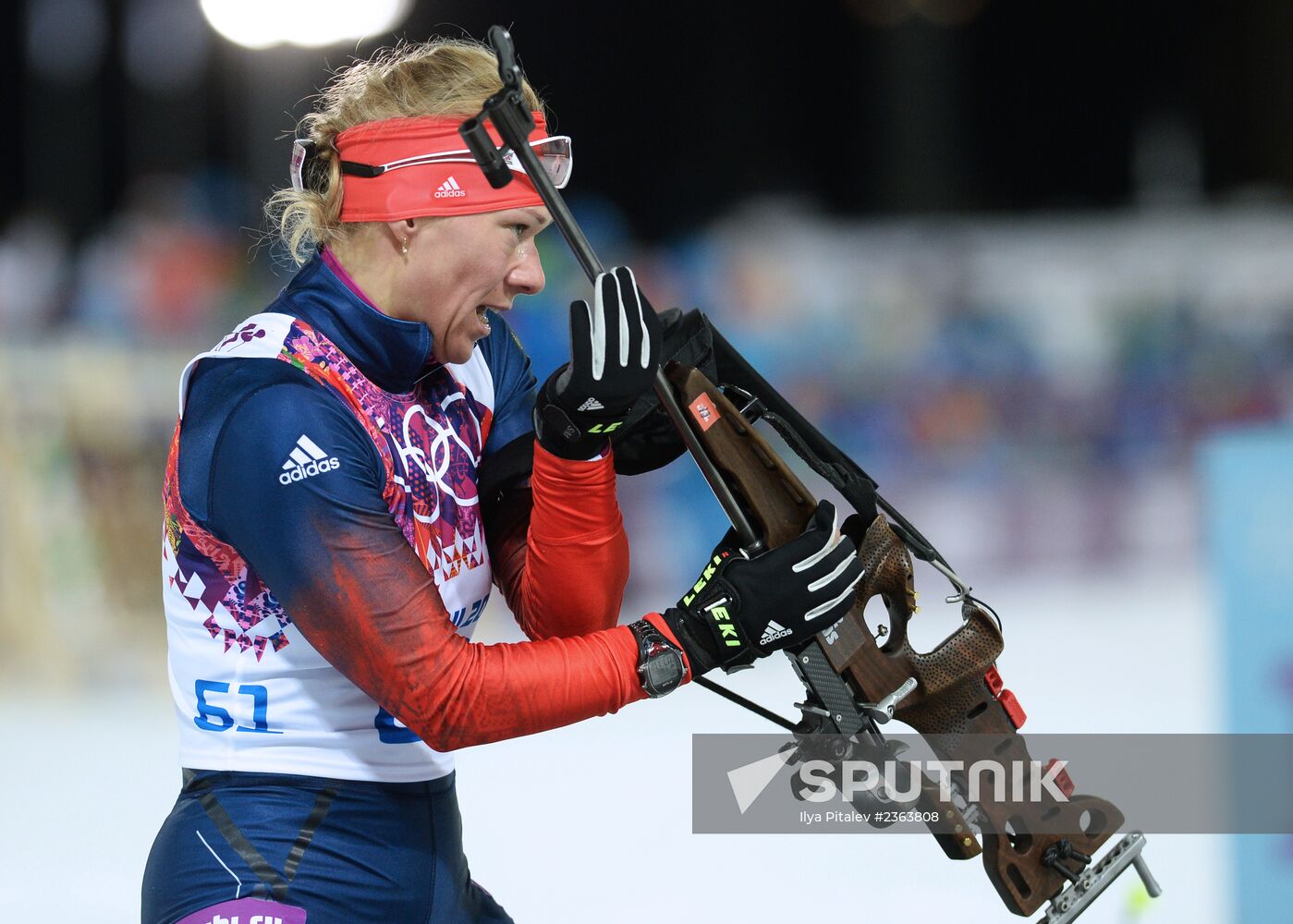 2014 Winter Olympics. Biathlon. Women. Sprint race