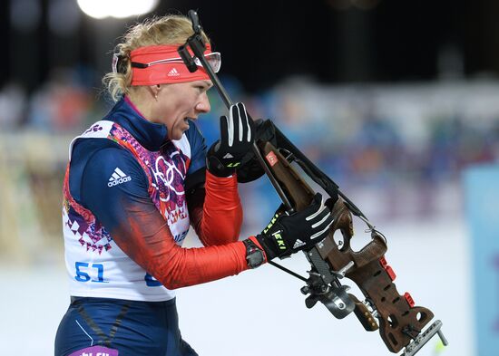 2014 Winter Olympics. Biathlon. Women. Sprint race