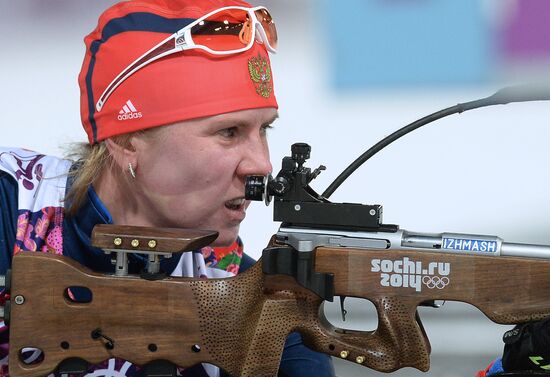 2014 Winter Olympics. Biathlon. Women. Sprint race
