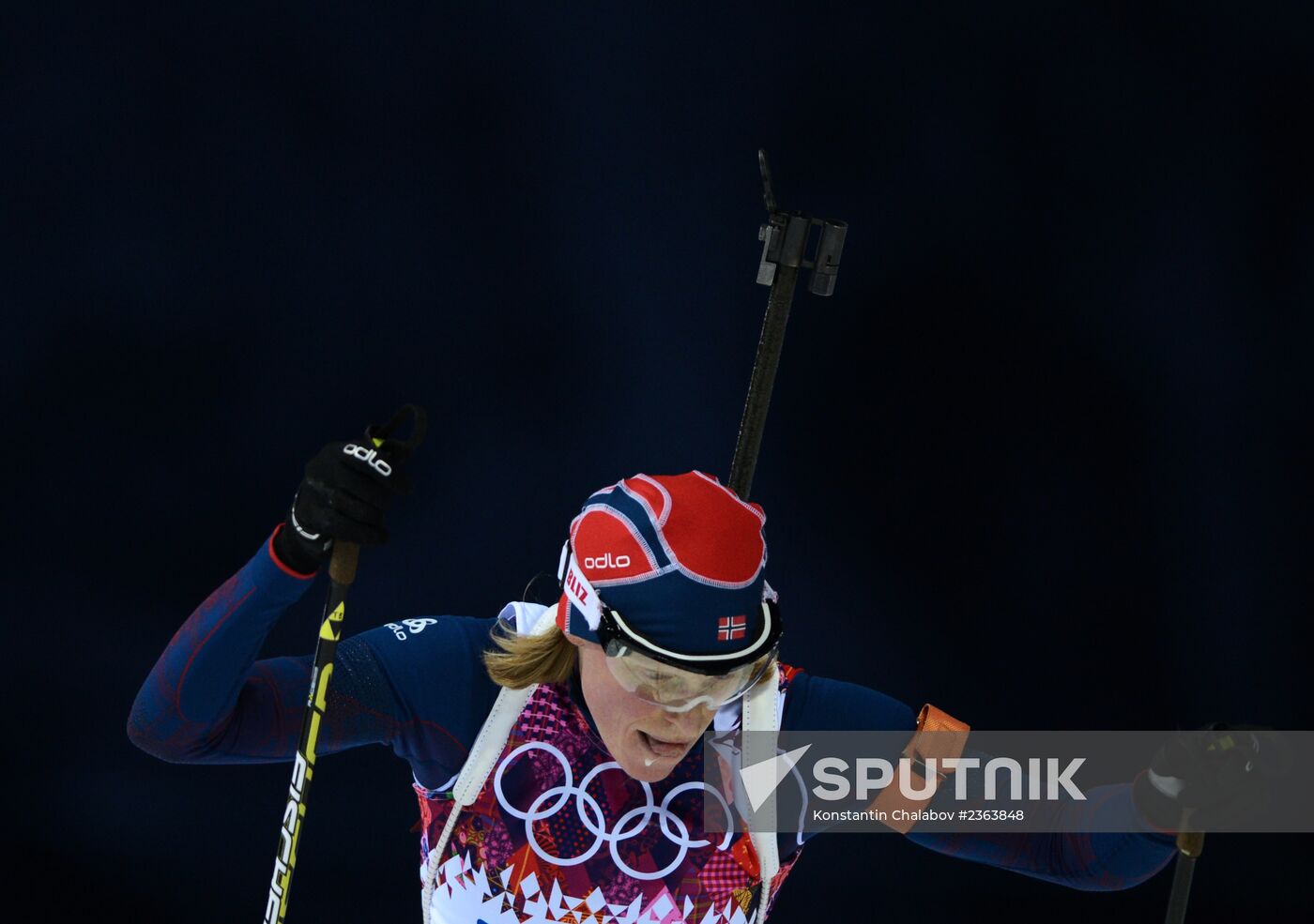 2014 Winter Olympics. Biathlon. Women. Sprint race