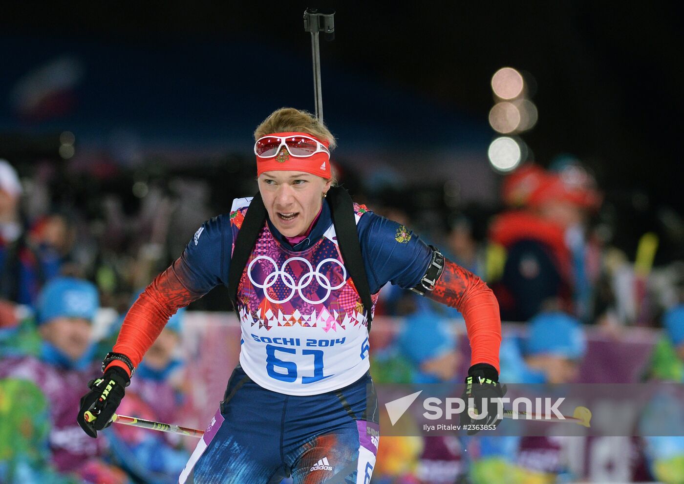 2014 Winter Olympics. Biathlon. Women. Sprint race