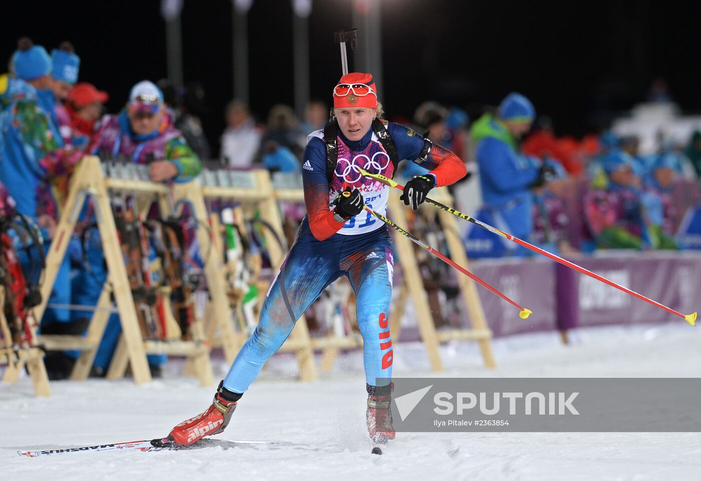 2014 Winter Olympics. Biathlon. Women. Sprint race