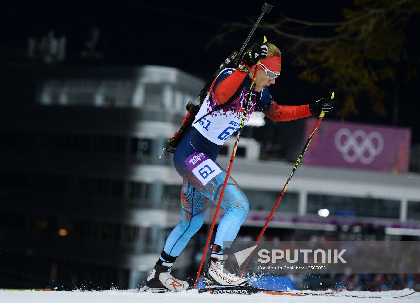 2014 Winter Olympics. Biathlon. Women. Sprint race