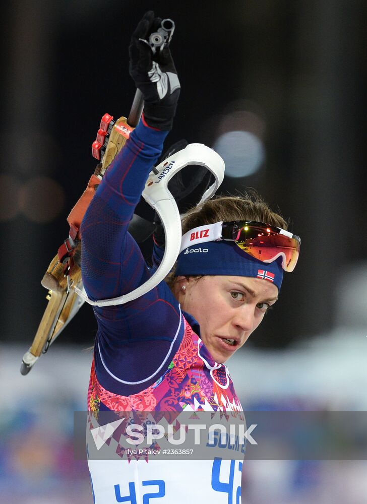 2014 Winter Olympics. Biathlon. Women. Sprint race