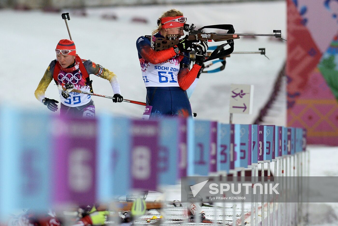 2014 Winter Olympics. Biathlon. Women. Sprint race