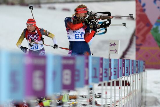 2014 Winter Olympics. Biathlon. Women. Sprint race