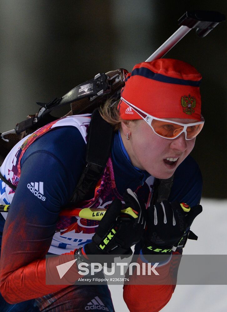 2014 Winter Olympics. Biathlon. Women. Sprint race