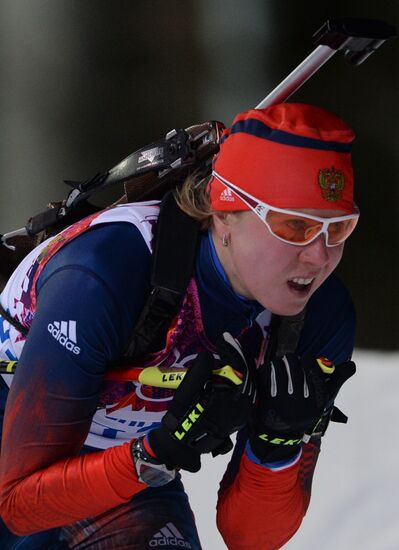 2014 Winter Olympics. Biathlon. Women. Sprint race