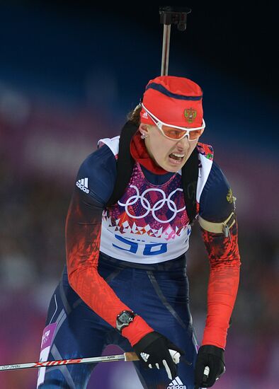2014 Winter Olympics. Biathlon. Women. Sprint race
