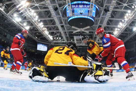 2014 Winter Olympics. Ice hockey. Women. Russia vs. Germany