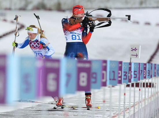 2014 Winter Olympics. Biathlon. Women. Sprint race