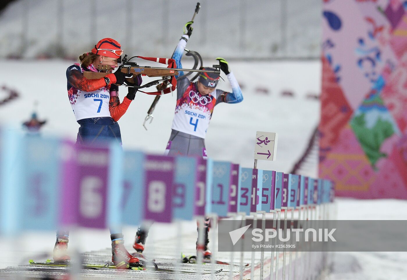 2014 Winter Olympics. Biathlon. Women. Sprint race