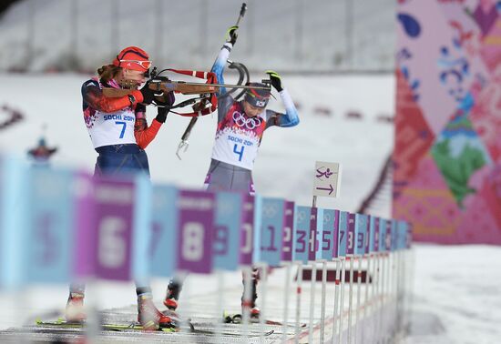 2014 Winter Olympics. Biathlon. Women. Sprint race