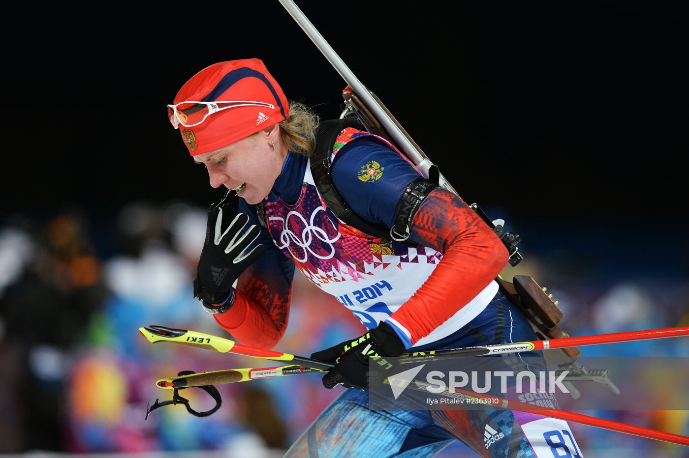 2014 Winter Olympics. Biathlon. Women. Sprint race